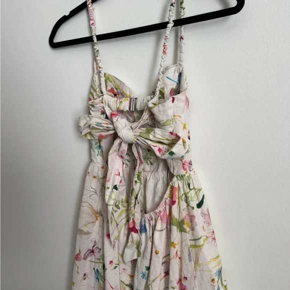 H&M Linen Blend Sweetheart MIDI dress - Picture 7 of 9